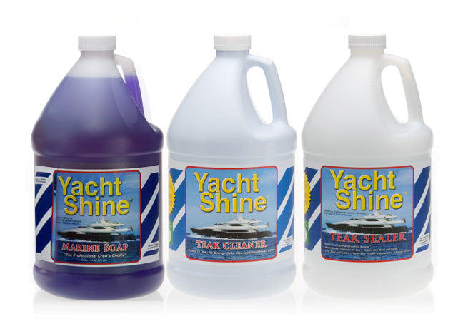 Marine Teak Maintenance System - Boat Soap, Teak Cleaner & Teak Sealer (Gallon)