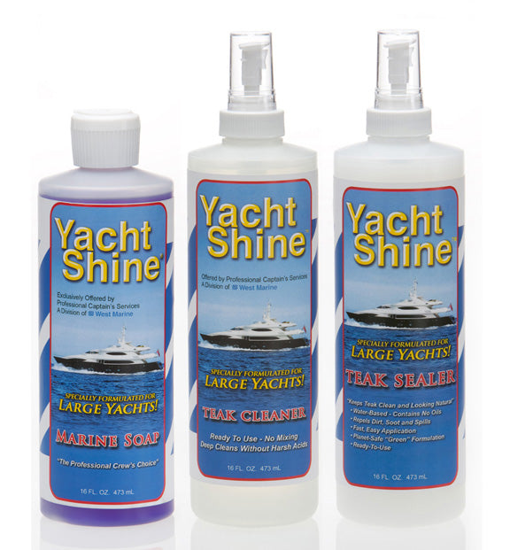 Marine Teak Maintenance System - Boat Soap, Teak Cleaner & Teak Sealer